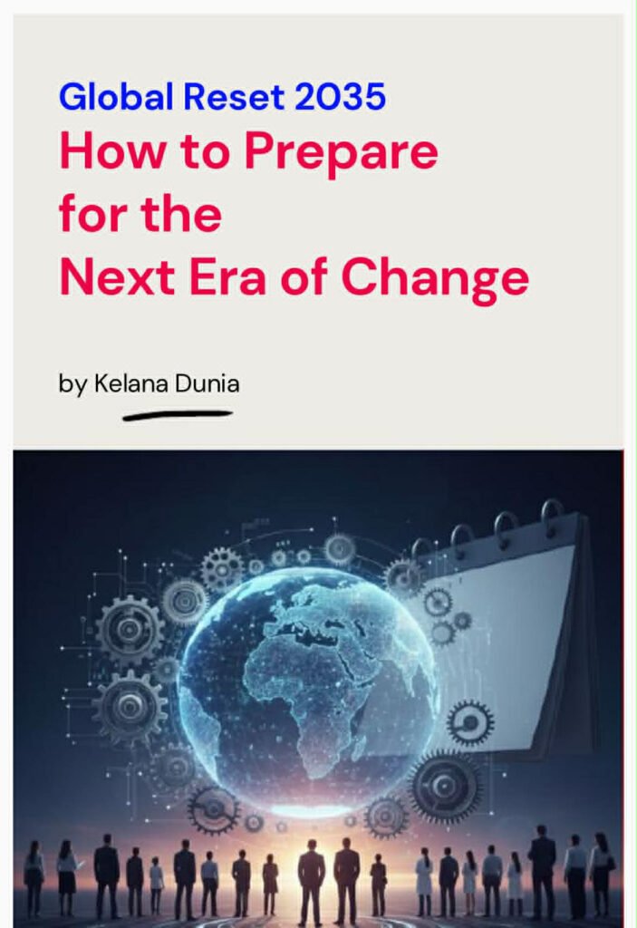 Global Reset 2035 book cover by Kelana Dunia